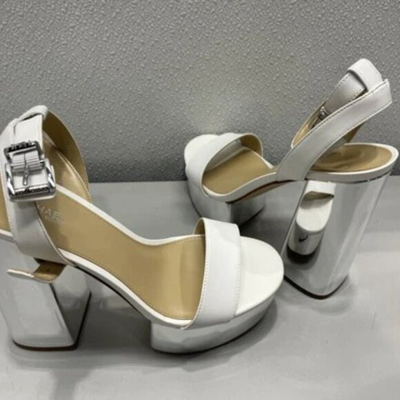 NEW MICHAEL KORS Sandals Women's US6.5M Ankle-Strap Espadrille Platform - Picture 4 of 8